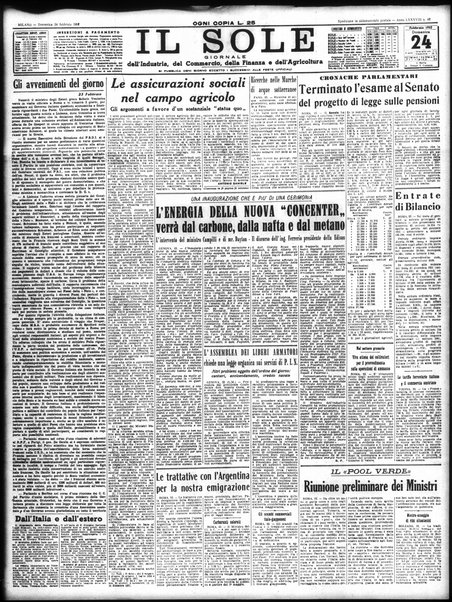 Il sole : giornale commerciale, agricolo, industriale... : organo ufficiale della Camera di commercio e industria di Milano ...