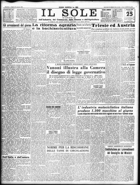 Il sole : giornale commerciale, agricolo, industriale... : organo ufficiale della Camera di commercio e industria di Milano ...