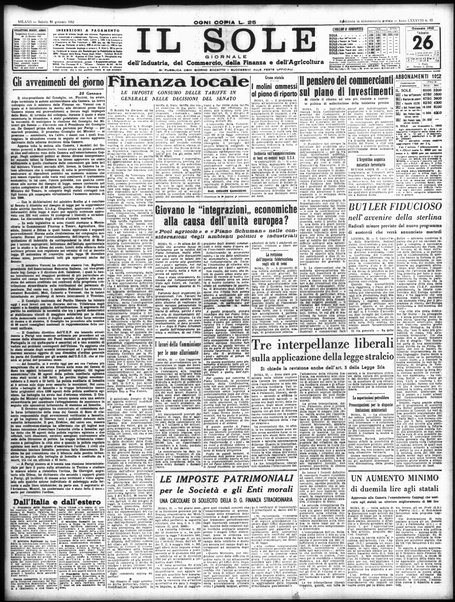 Il sole : giornale commerciale, agricolo, industriale... : organo ufficiale della Camera di commercio e industria di Milano ...