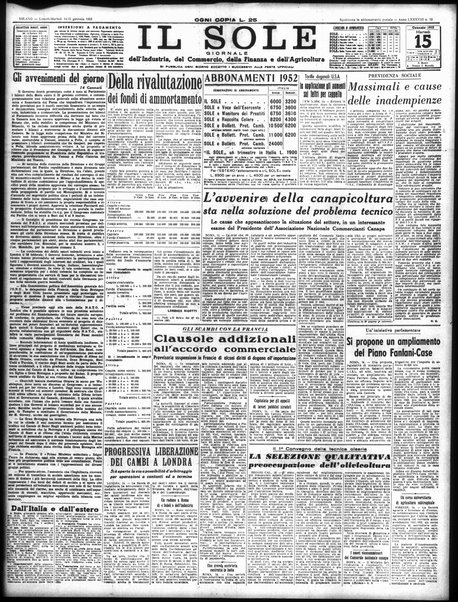 Il sole : giornale commerciale, agricolo, industriale... : organo ufficiale della Camera di commercio e industria di Milano ...