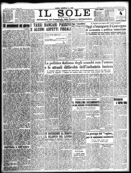 Il sole : giornale commerciale, agricolo, industriale... : organo ufficiale della Camera di commercio e industria di Milano ...