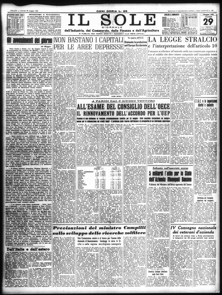 Il sole : giornale commerciale, agricolo, industriale... : organo ufficiale della Camera di commercio e industria di Milano ...