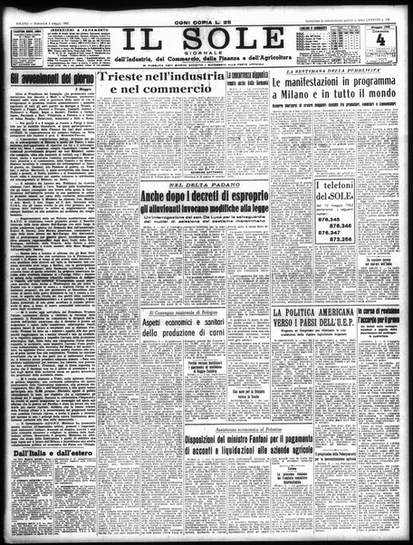 Il sole : giornale commerciale, agricolo, industriale... : organo ufficiale della Camera di commercio e industria di Milano ...