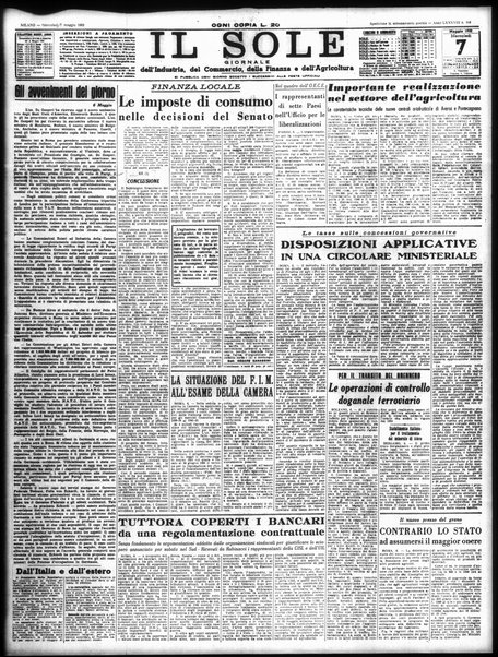 Il sole : giornale commerciale, agricolo, industriale... : organo ufficiale della Camera di commercio e industria di Milano ...