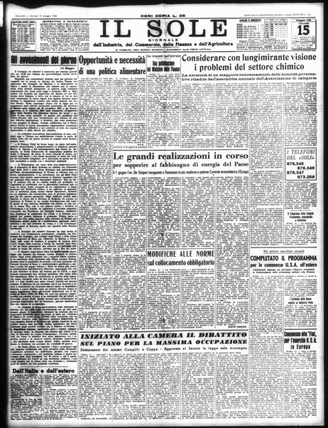 Il sole : giornale commerciale, agricolo, industriale... : organo ufficiale della Camera di commercio e industria di Milano ...