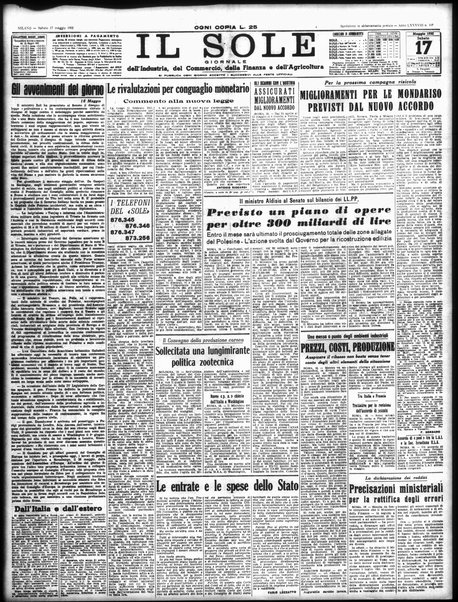 Il sole : giornale commerciale, agricolo, industriale... : organo ufficiale della Camera di commercio e industria di Milano ...