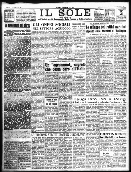 Il sole : giornale commerciale, agricolo, industriale... : organo ufficiale della Camera di commercio e industria di Milano ...