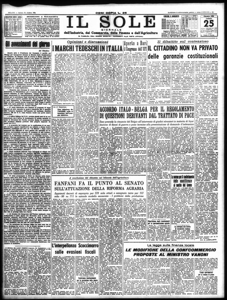 Il sole : giornale commerciale, agricolo, industriale... : organo ufficiale della Camera di commercio e industria di Milano ...