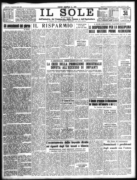 Il sole : giornale commerciale, agricolo, industriale... : organo ufficiale della Camera di commercio e industria di Milano ...