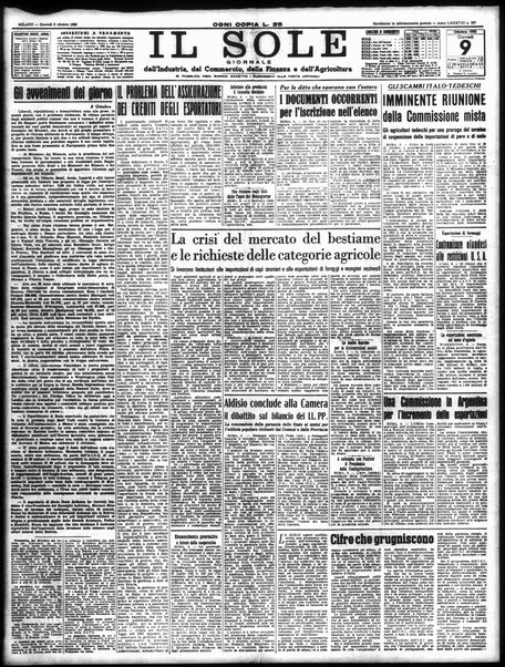 Il sole : giornale commerciale, agricolo, industriale... : organo ufficiale della Camera di commercio e industria di Milano ...