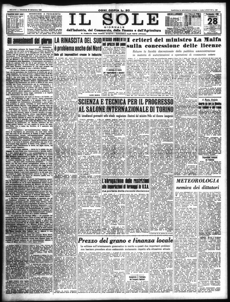 Il sole : giornale commerciale, agricolo, industriale... : organo ufficiale della Camera di commercio e industria di Milano ...