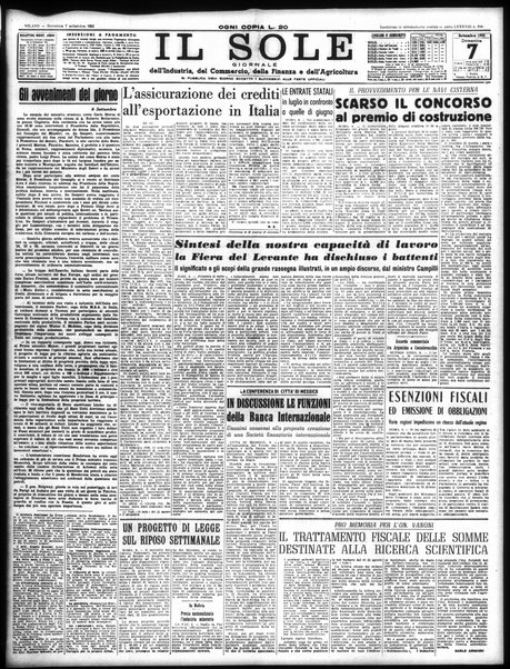 Il sole : giornale commerciale, agricolo, industriale... : organo ufficiale della Camera di commercio e industria di Milano ...