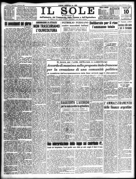 Il sole : giornale commerciale, agricolo, industriale... : organo ufficiale della Camera di commercio e industria di Milano ...