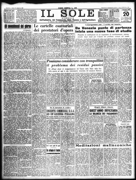 Il sole : giornale commerciale, agricolo, industriale... : organo ufficiale della Camera di commercio e industria di Milano ...