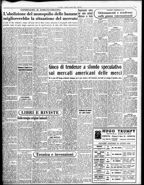 Il sole : giornale commerciale, agricolo, industriale... : organo ufficiale della Camera di commercio e industria di Milano ...