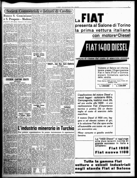 Il sole : giornale commerciale, agricolo, industriale... : organo ufficiale della Camera di commercio e industria di Milano ...