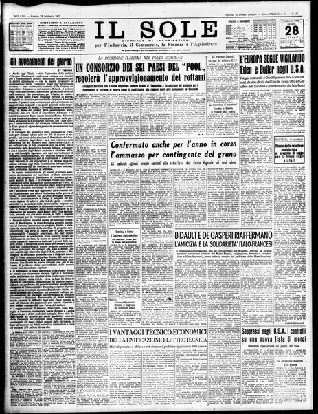 Il sole : giornale commerciale, agricolo, industriale... : organo ufficiale della Camera di commercio e industria di Milano ...