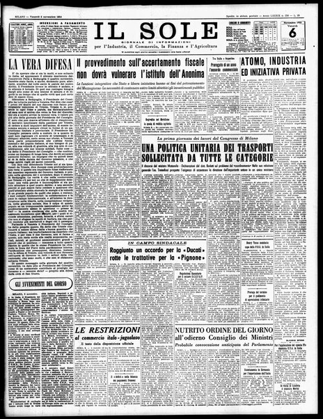 Il sole : giornale commerciale, agricolo, industriale... : organo ufficiale della Camera di commercio e industria di Milano ...