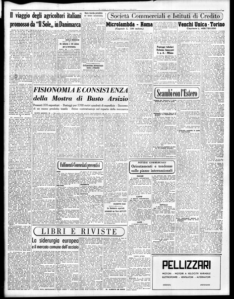 Il sole : giornale commerciale, agricolo, industriale... : organo ufficiale della Camera di commercio e industria di Milano ...