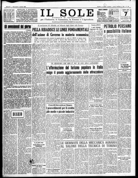 Il sole : giornale commerciale, agricolo, industriale... : organo ufficiale della Camera di commercio e industria di Milano ...