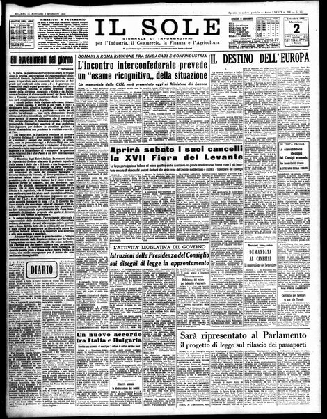 Il sole : giornale commerciale, agricolo, industriale... : organo ufficiale della Camera di commercio e industria di Milano ...