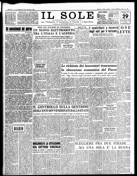 Il sole : giornale commerciale, agricolo, industriale... : organo ufficiale della Camera di commercio e industria di Milano ...