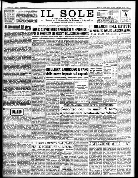 Il sole : giornale commerciale, agricolo, industriale... : organo ufficiale della Camera di commercio e industria di Milano ...