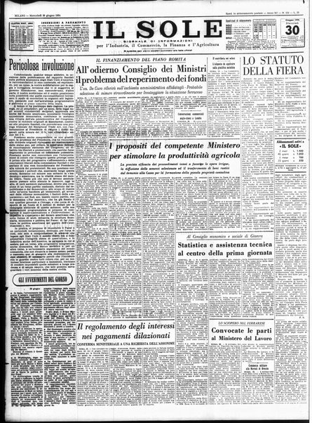 Il sole : giornale commerciale, agricolo, industriale... : organo ufficiale della Camera di commercio e industria di Milano ...