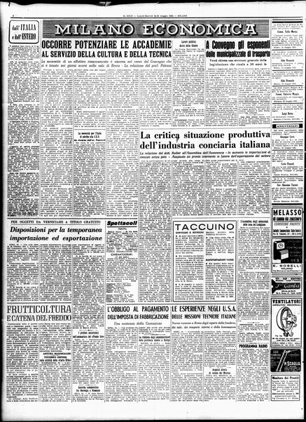 Il sole : giornale commerciale, agricolo, industriale... : organo ufficiale della Camera di commercio e industria di Milano ...