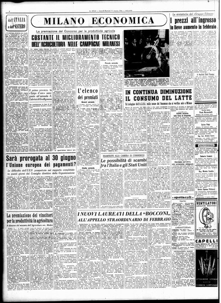 Il sole : giornale commerciale, agricolo, industriale... : organo ufficiale della Camera di commercio e industria di Milano ...