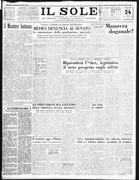 Il sole : giornale commerciale, agricolo, industriale... : organo ufficiale della Camera di commercio e industria di Milano ...