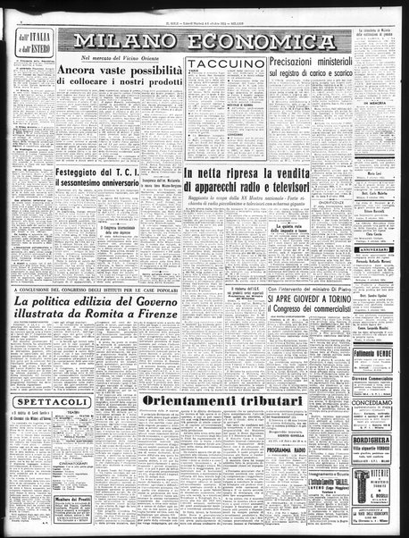 Il sole : giornale commerciale, agricolo, industriale... : organo ufficiale della Camera di commercio e industria di Milano ...