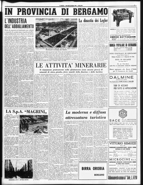 Il sole : giornale commerciale, agricolo, industriale... : organo ufficiale della Camera di commercio e industria di Milano ...