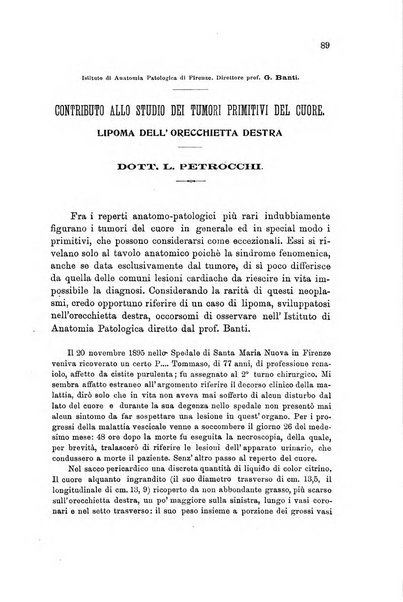 Lo sperimentale ovvero giornale critico di medicina e chirurgia per servire ai bisogni dell'arte salutare