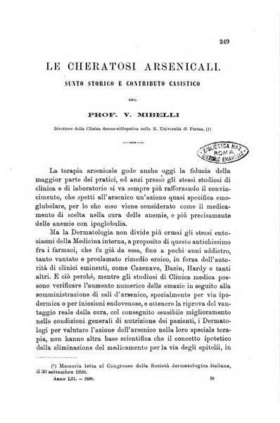 Lo sperimentale ovvero giornale critico di medicina e chirurgia per servire ai bisogni dell'arte salutare