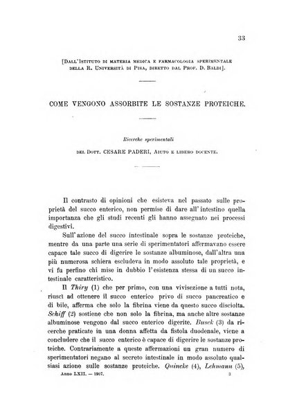 Lo sperimentale ovvero giornale critico di medicina e chirurgia per servire ai bisogni dell'arte salutare
