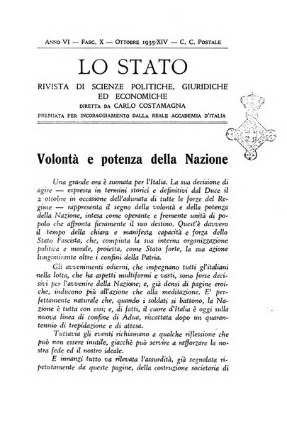 Lo Stato rivista di scienze politiche e giuridiche