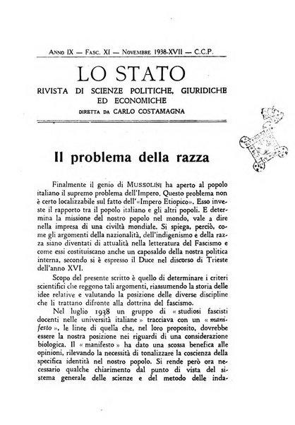 Lo Stato rivista di scienze politiche e giuridiche