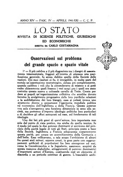 Lo Stato rivista di scienze politiche e giuridiche