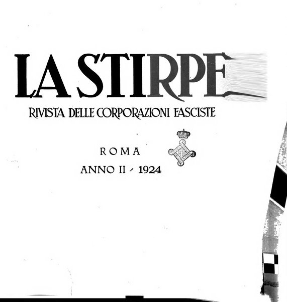 La stirpe rivista delle corporazioni fasciste