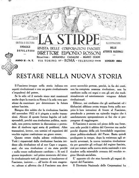 La stirpe rivista delle corporazioni fasciste