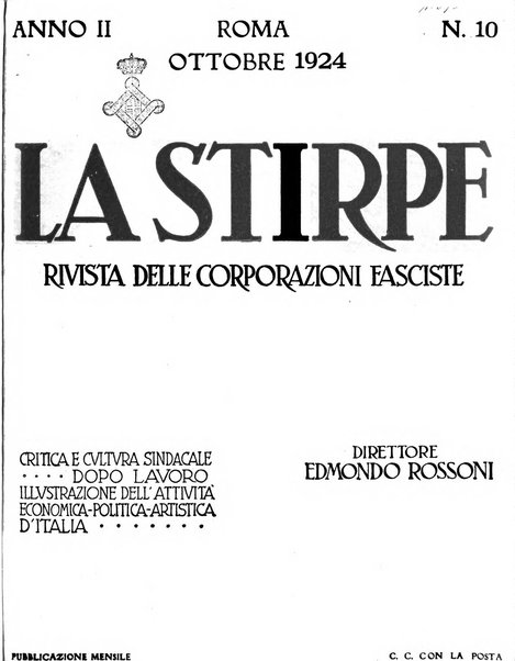 La stirpe rivista delle corporazioni fasciste