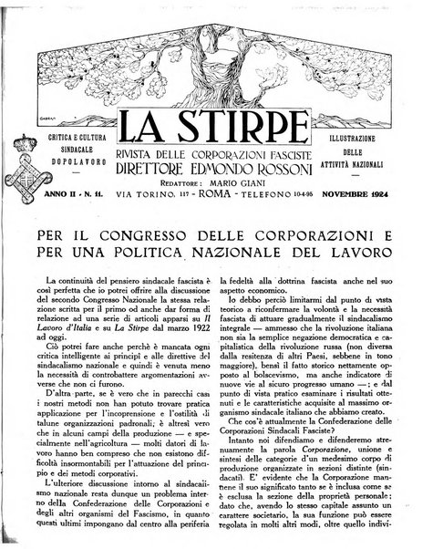 La stirpe rivista delle corporazioni fasciste