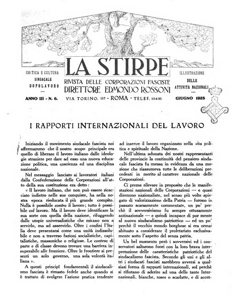 La stirpe rivista delle corporazioni fasciste