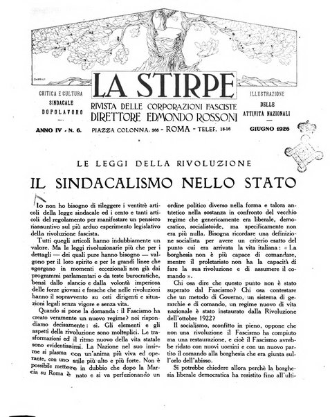 La stirpe rivista delle corporazioni fasciste