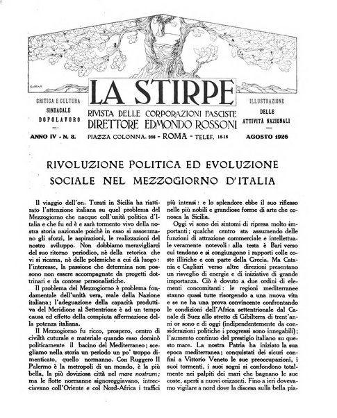 La stirpe rivista delle corporazioni fasciste