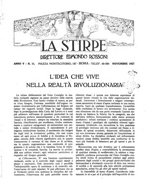 La stirpe rivista delle corporazioni fasciste