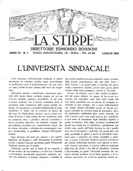 La stirpe rivista delle corporazioni fasciste