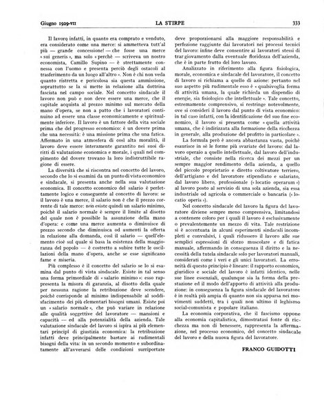 La stirpe rivista delle corporazioni fasciste