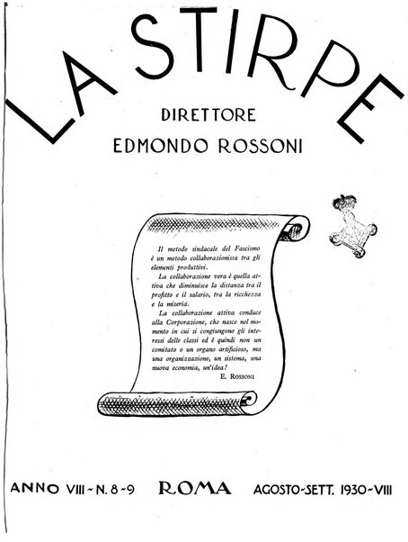 La stirpe rivista delle corporazioni fasciste